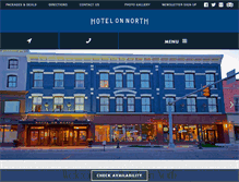 Tablet Screenshot of hotelonnorth.com